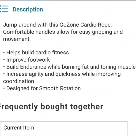 Go zone  red black Cardio Jump Rope - Picture 5 of 8